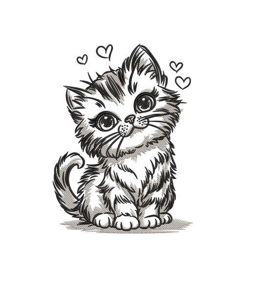 Matriz Bordado Gatinho Fofo