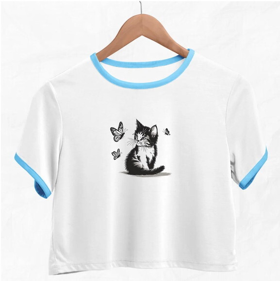 Matriz Bordado Gatinhos e Borboletas
