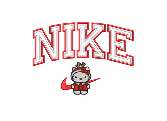 Matriz Bordado Hello Kitty Niike Natal