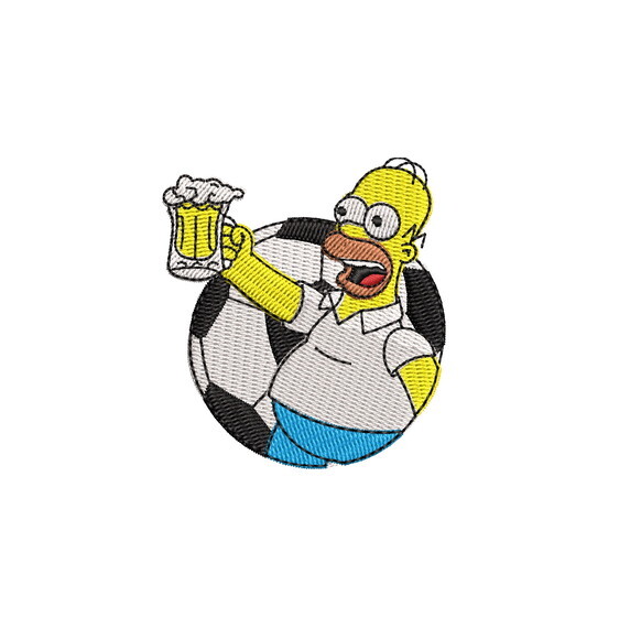 Matriz Bordado Homer Simpson Cerveja e Fufutebol