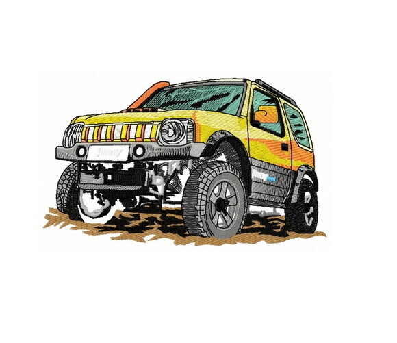 Matriz Bordado Jeep Amarelo