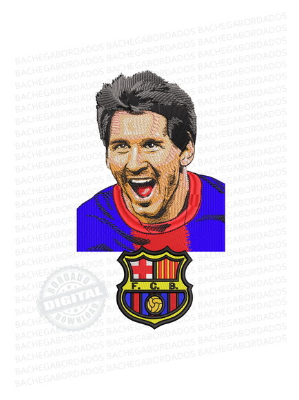 Matriz Bordado Jogador Messi Barcelona