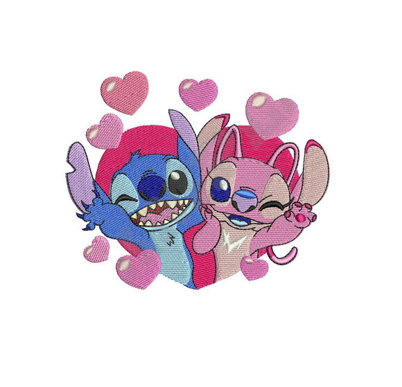 Matriz Bordado Lilo Stitch Amor 2