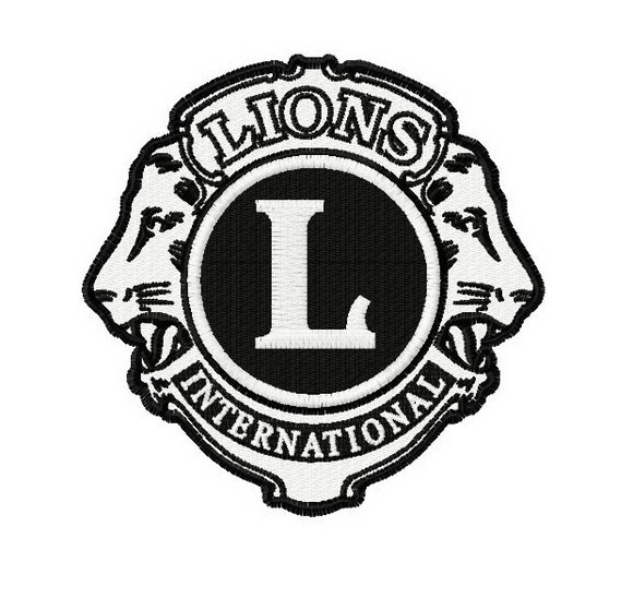 Matriz Bordado Lions Clube Preto e Branco