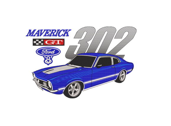 Matriz Bordado Maverick 302 Gt V8