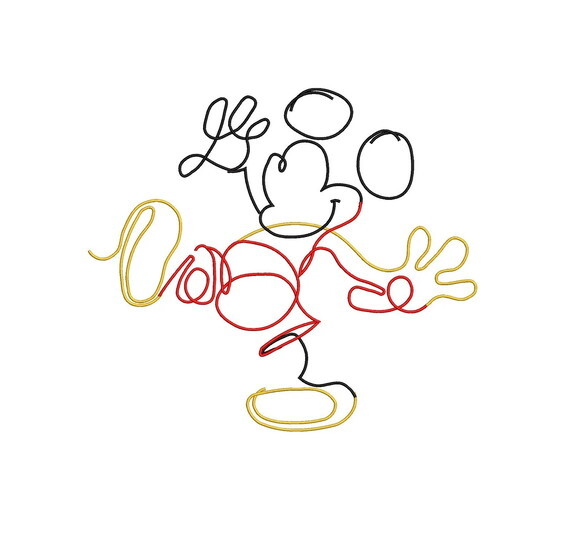 Matriz Bordado Mickey Mouse Esboço