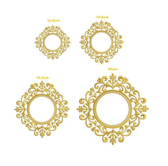 Matriz Bordado Moldura Casamento