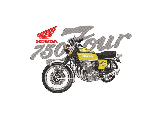 Matriz Bordado Moto Honda 750 Four 2