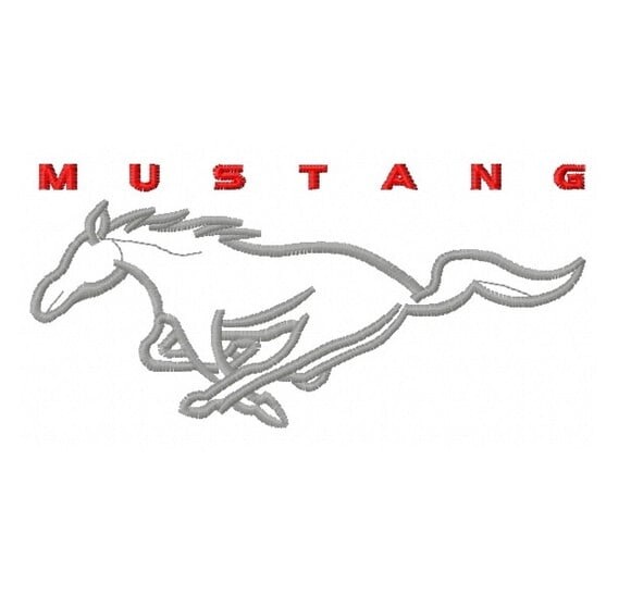 Matriz Bordado Mustang Logo