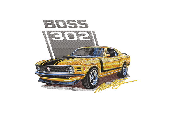 Matriz Bordado Mustang Boss 302