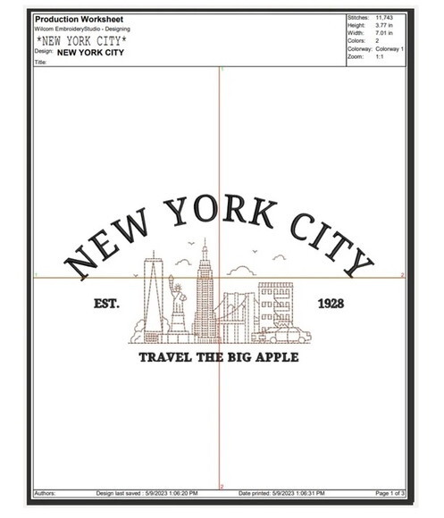 Matriz Bordado New York City