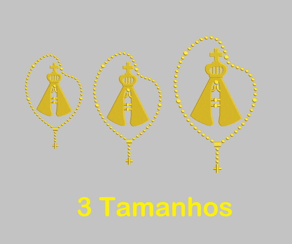 Matriz Bordado Nossa Senhora com Terço
