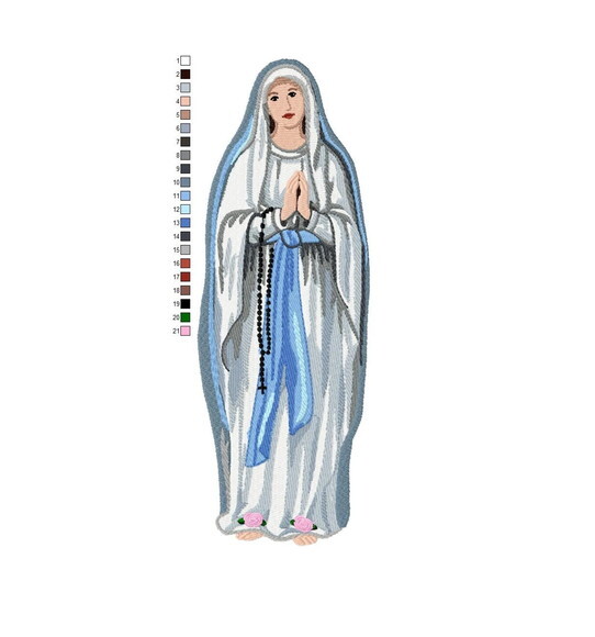 Matriz Bordado Nossa Senhora de Lourdes - Grande
