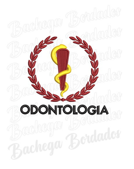 Matriz Bordado Odontologia com Ramos
