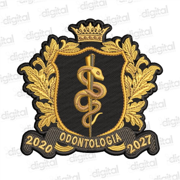 Matriz Bordado Odontologia Brasão