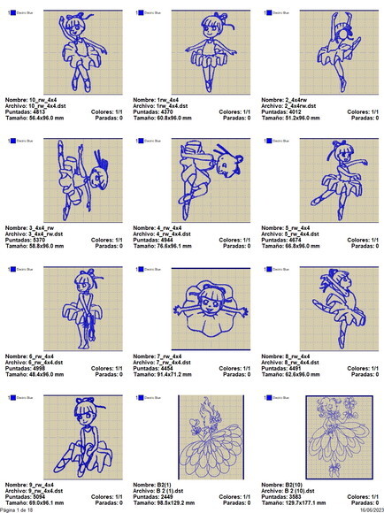 Matriz Bordado Pacote de Bailarinas