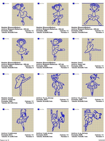Matriz Bordado Pacote de Bailarinas