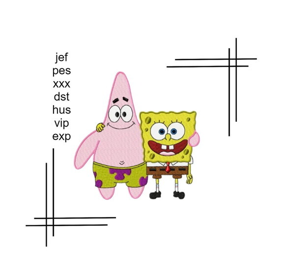 Matriz Bordado Patrick e Bob Esponja