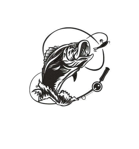 Matriz Bordado Peixe e Pesca