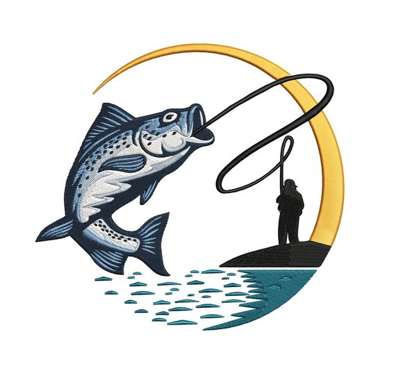 Matriz Bordado Peixe e Pesca 4