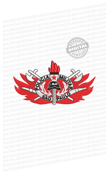 Matriz Bordado Policia Militar de São Paulo - Bombeiros