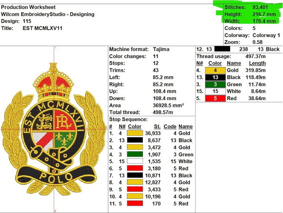 Matriz Bordado Polo Ralph Lauren Est Mcmlxvii