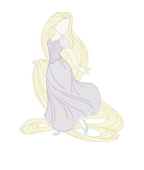 Matriz Bordado Rapunzel Pontos Leves