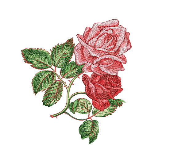Matriz Bordado Rosa