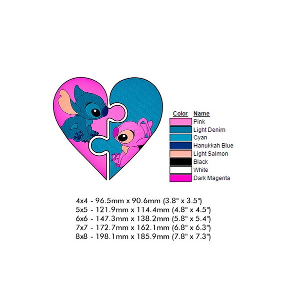Matriz Bordado Stitch e Angel 5
