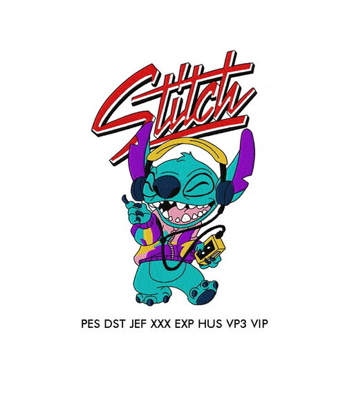 Matriz Bordado Stitch Lilo Musical