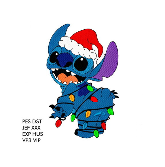 Matriz Bordado Stitch Lilo Natal 1