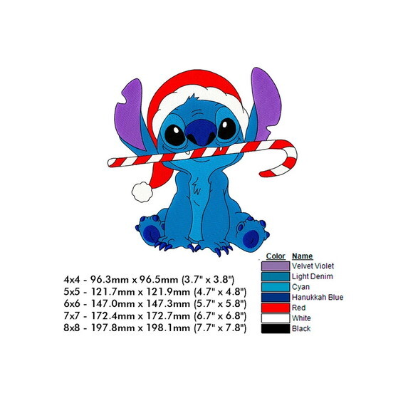 Matriz Bordado Stitch Lilo Natal 3