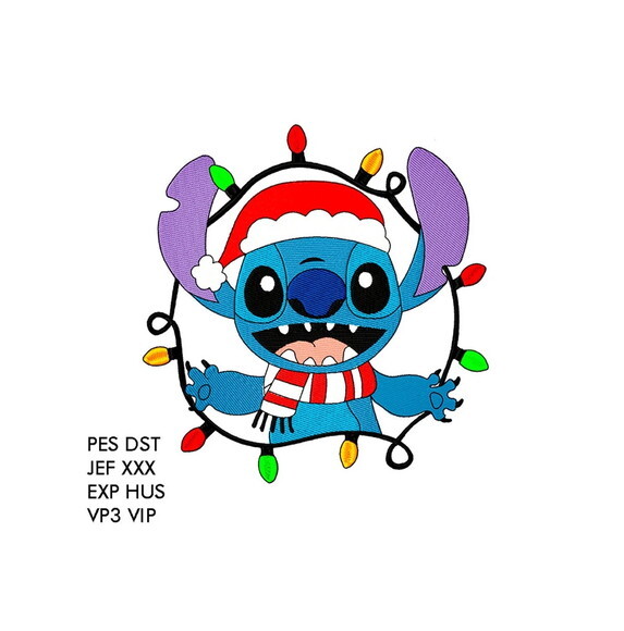 Matriz Bordado Stitch Lilo Natal 4