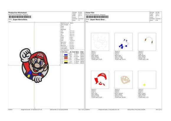 Matriz Bordado Super Mario Bros