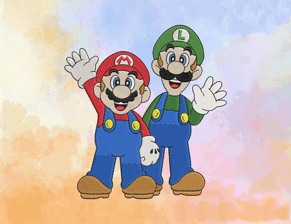 Matriz Bordado Super Mario e Luigi 2