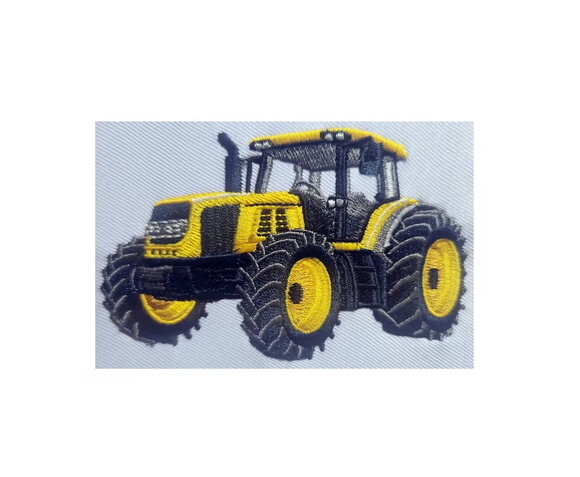 Matriz Bordado Trator Amarelo Agricultura Caterpillar