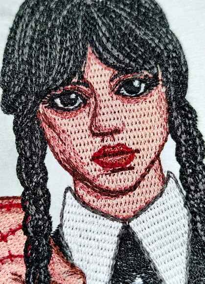 Matriz Bordado Wandinha Família Adams 3 Tamanhos