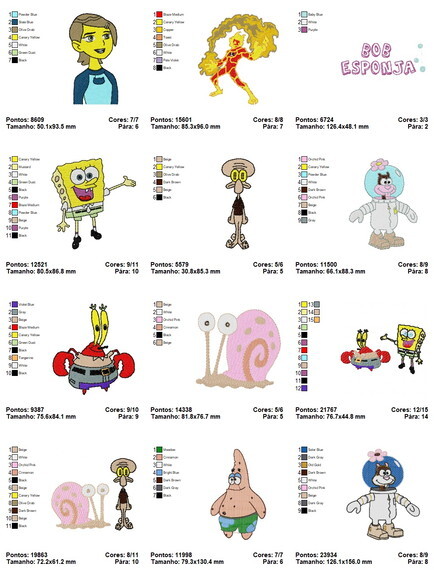Matriz Bordados Desenhos Infantil (464 unidades)