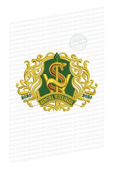 Matriz de Bordado Brasão Medicina Veterinária