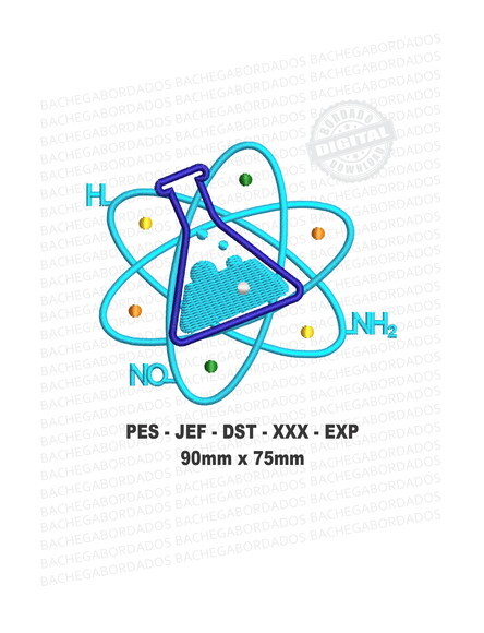 Matriz de Bordado Cientista Química