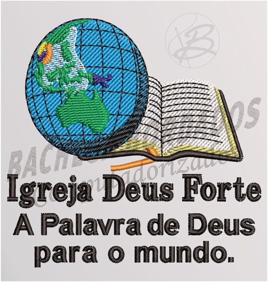 Matriz de Bordado Igreja Deus Forte
