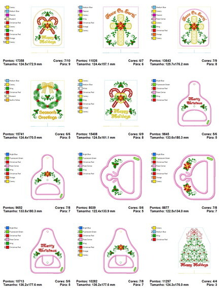 Matrizes Bordados Porta Toalhas de Natal
