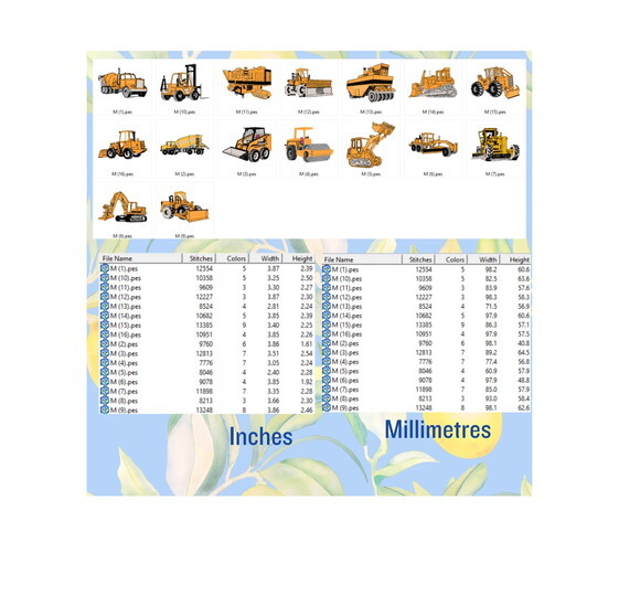 Matrizes de Bordado Conjunto de Tratores