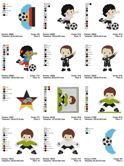 Matrizes Bordado Futebol Infantil