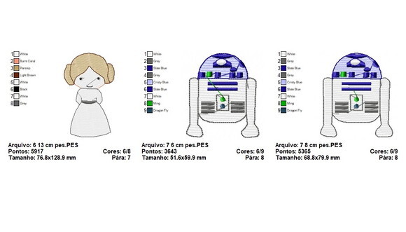 Matrizes de Bordados StarWars Infantil