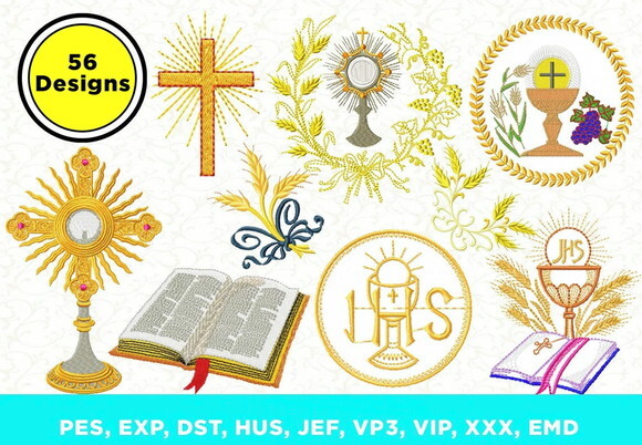 Pacote 54 Matrizes Religiosas, Bíblicas e Cristã