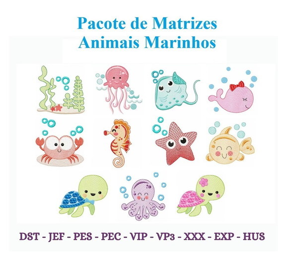 Pacote de Matrizes Animais Marinhos