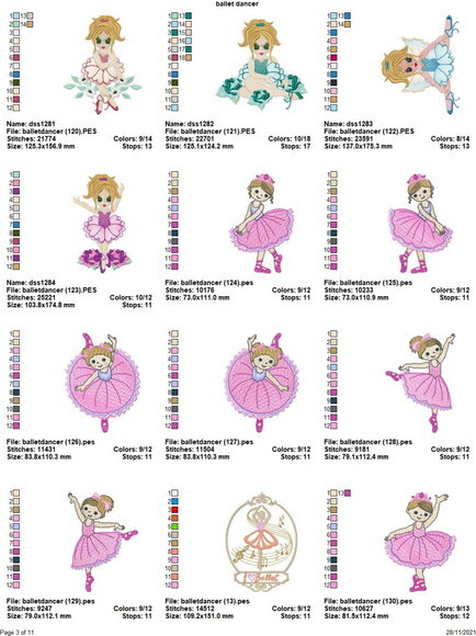 Pacote de Matrizes Bailarinas