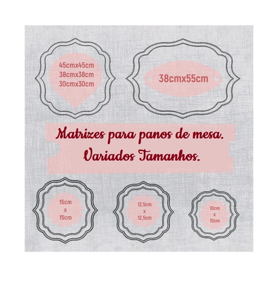 Pacote Matriz Bordado Supla Pano de Mesa 1