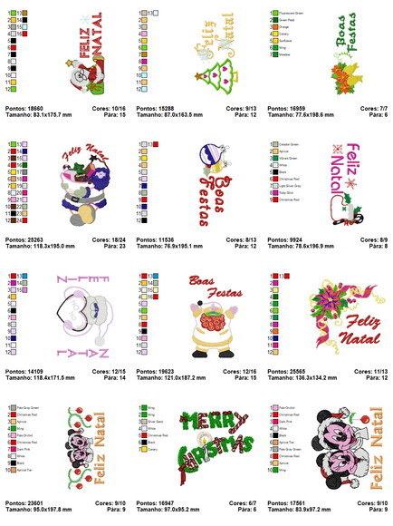 Pacote Matriz Bordados Natal
